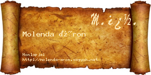 Molenda Áron névjegykártya